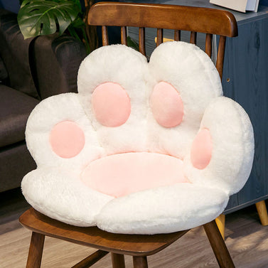 70cm White Paw Shape Cushion