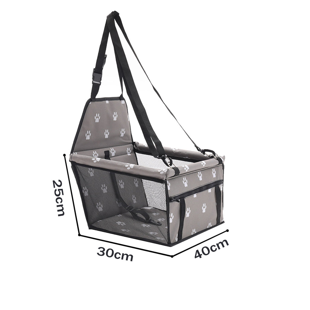 Waterproof Car Seat Pet Booster Grey