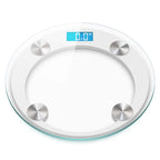 180kg Digital Glass LCD Scales Round White