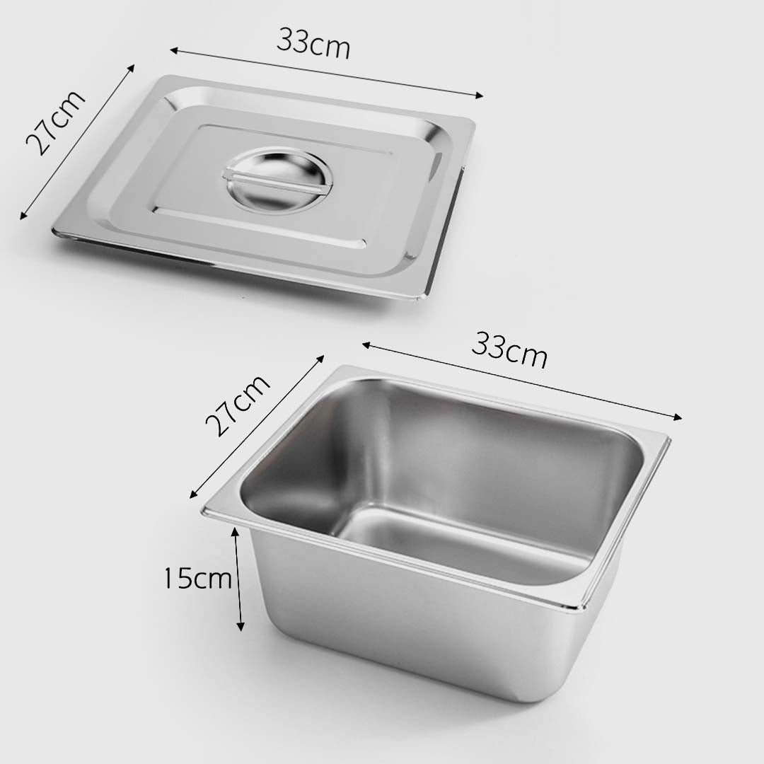 Gastronorm Full Size 1/2 GN Pan 15cm Deep with Lid