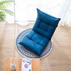 Blue Carpet Soft Linen Bohemian Non-Slip Round Rug