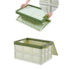 56L Collapsible Car Trunk Storage Box Green