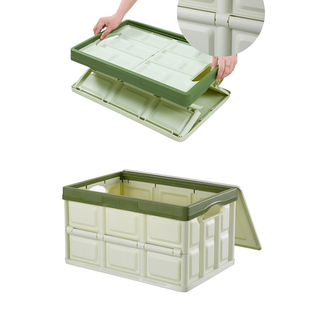 56L Collapsible Car Trunk Storage Box Green