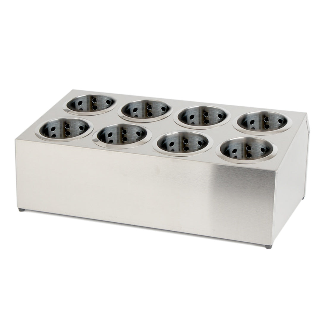 18/10 Stainless Steel Commercial Cutlery Holder with 8 Holes