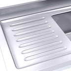 Commercial Stainless Steel Right Dual Sink Bench 160*70*85