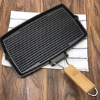 20.5cm Rectangular Cast Iron Griddle Pan