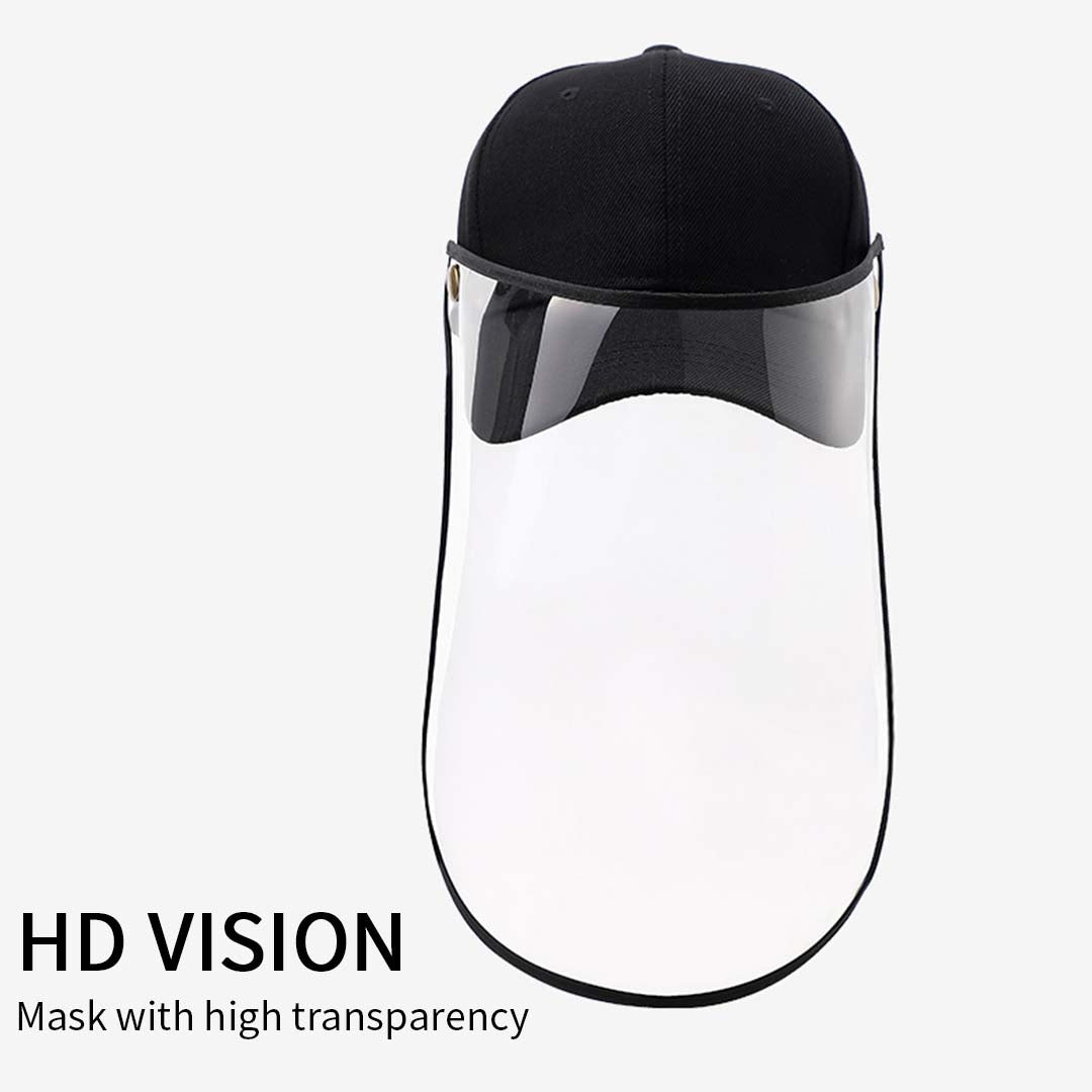 Outdoor Protective Hat Full Face HD Shield Cover Kids Black