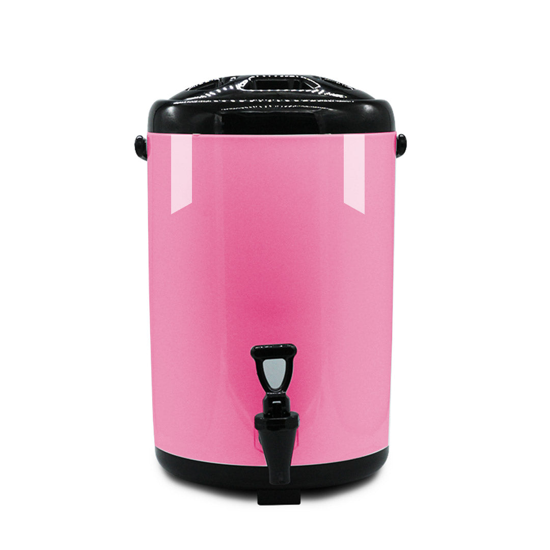 10L Stainless Steel Milk Tea Barrel with Faucet Pink