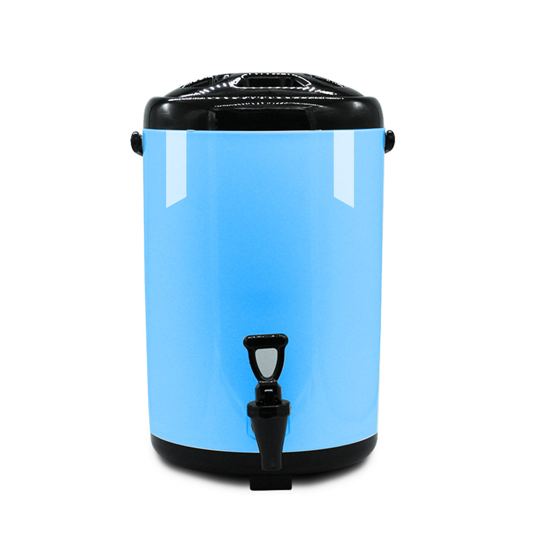 8L Stainless Steel Milk Tea Barrel with Faucet Blue