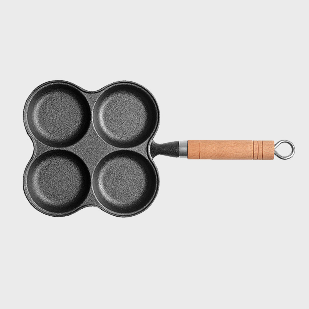 4 Mold Multi-Portion Cast Iron Fry Pan