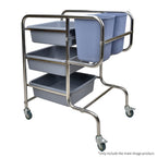 3 Tier Trolley Cart Five Buckets Square 80x43x89cm Round