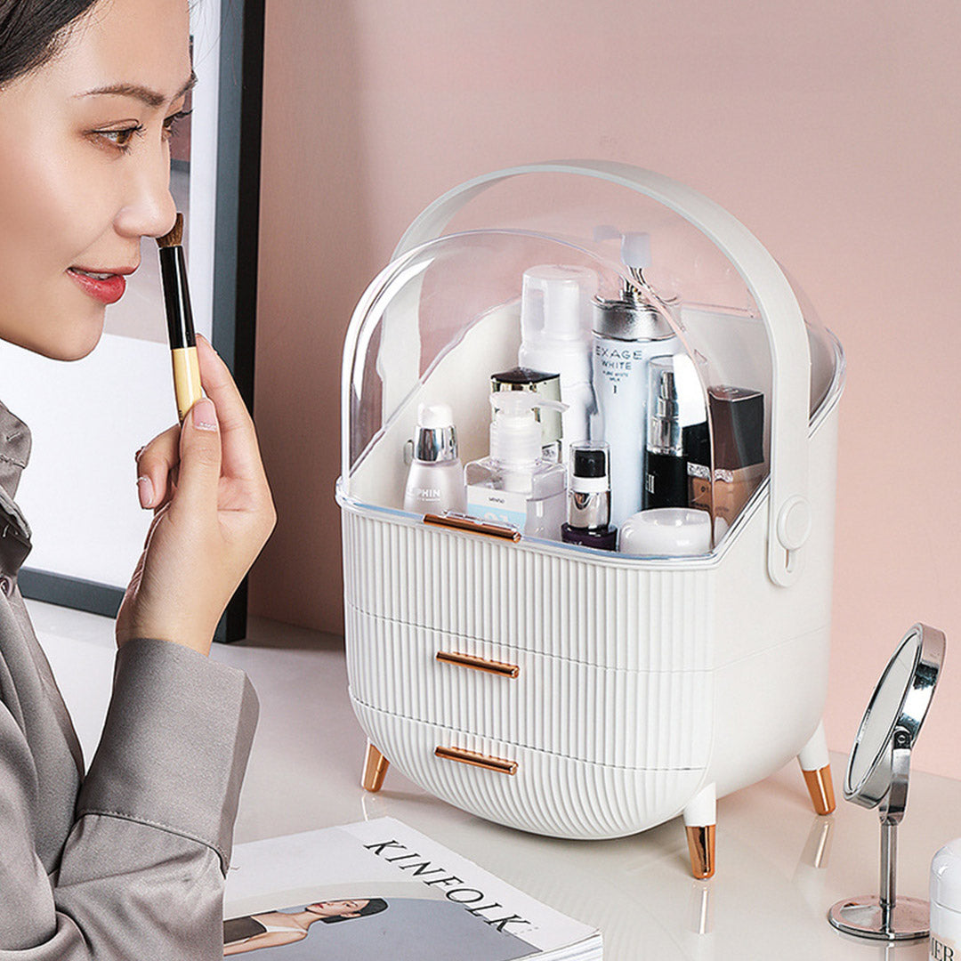 29cm White Countertop Cosmetic Storage