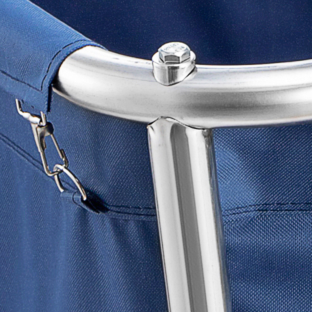 Stainless Square Linen Cart Blue