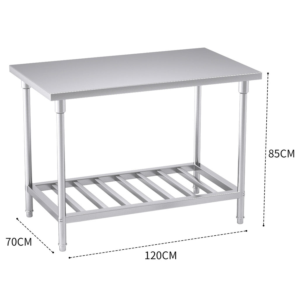 Commercial Catering Stainless Steel Work Bench 120*70*85cm