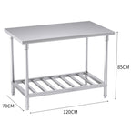 Commercial Catering Stainless Steel Work Bench 120*70*85cm