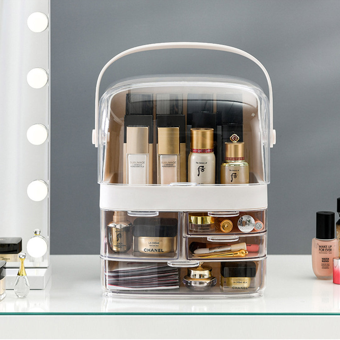 3 Tier White Countertop Cosmetic Storage Organiser