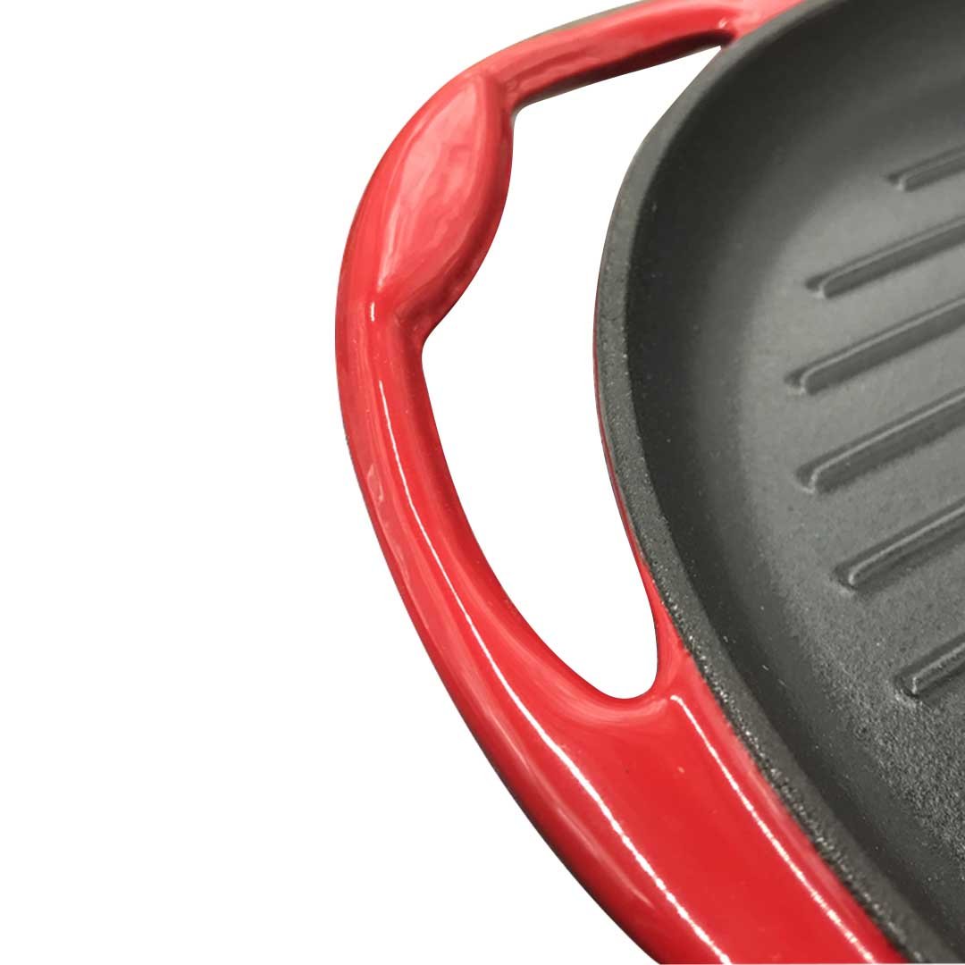 Enamel Cast Iron Non-stick Sizzle Frying Pan 26cm