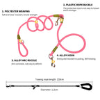 220cm Pink Multifunction Pet Leash