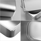 Gastronorm GN Pan Full Size 1/3 GN Pan 10cm Deep Stainless Steel Tray with Lid