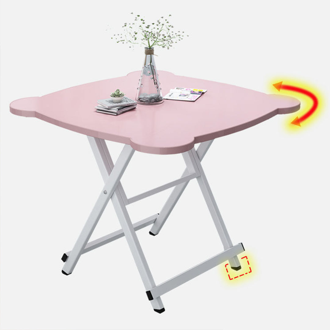 Pink Minimalist Cat Ear Foldable Portable Table