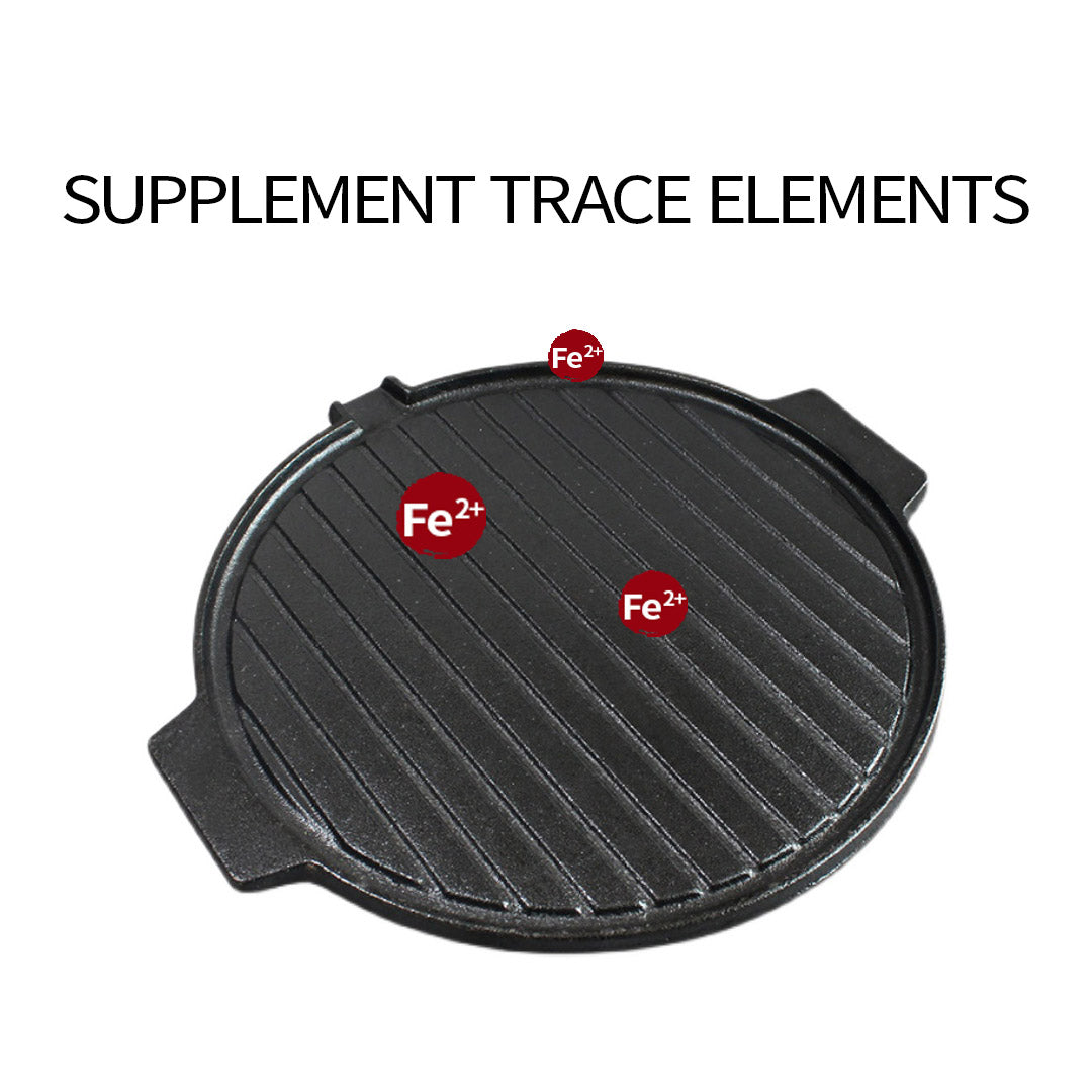 30CM Round Cast Iron Grill Plate
