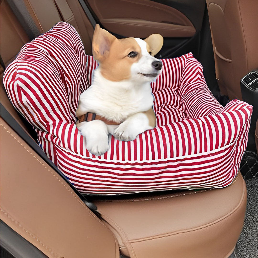 Portable Soft Padded Car Seat Dog Carrier Bed Red