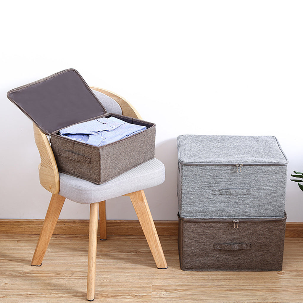 Coffee Small Double Zipper Storage Box