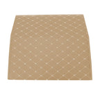 Leather Car Boot Foldable Trunk Cargo Organizer Box Beige/Gold Stitch Large
