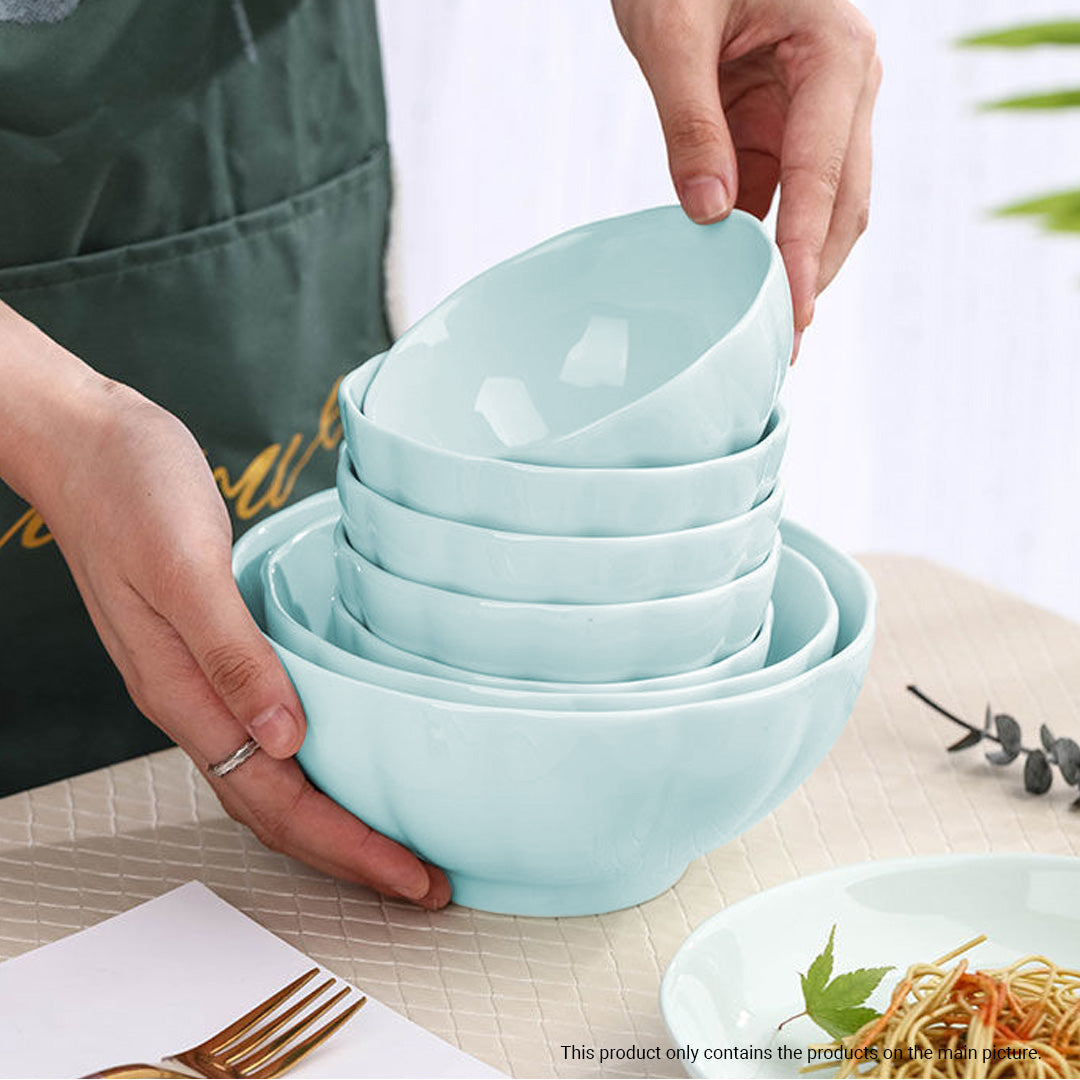 Light Blue Ceramic Dinnerware Set of 5