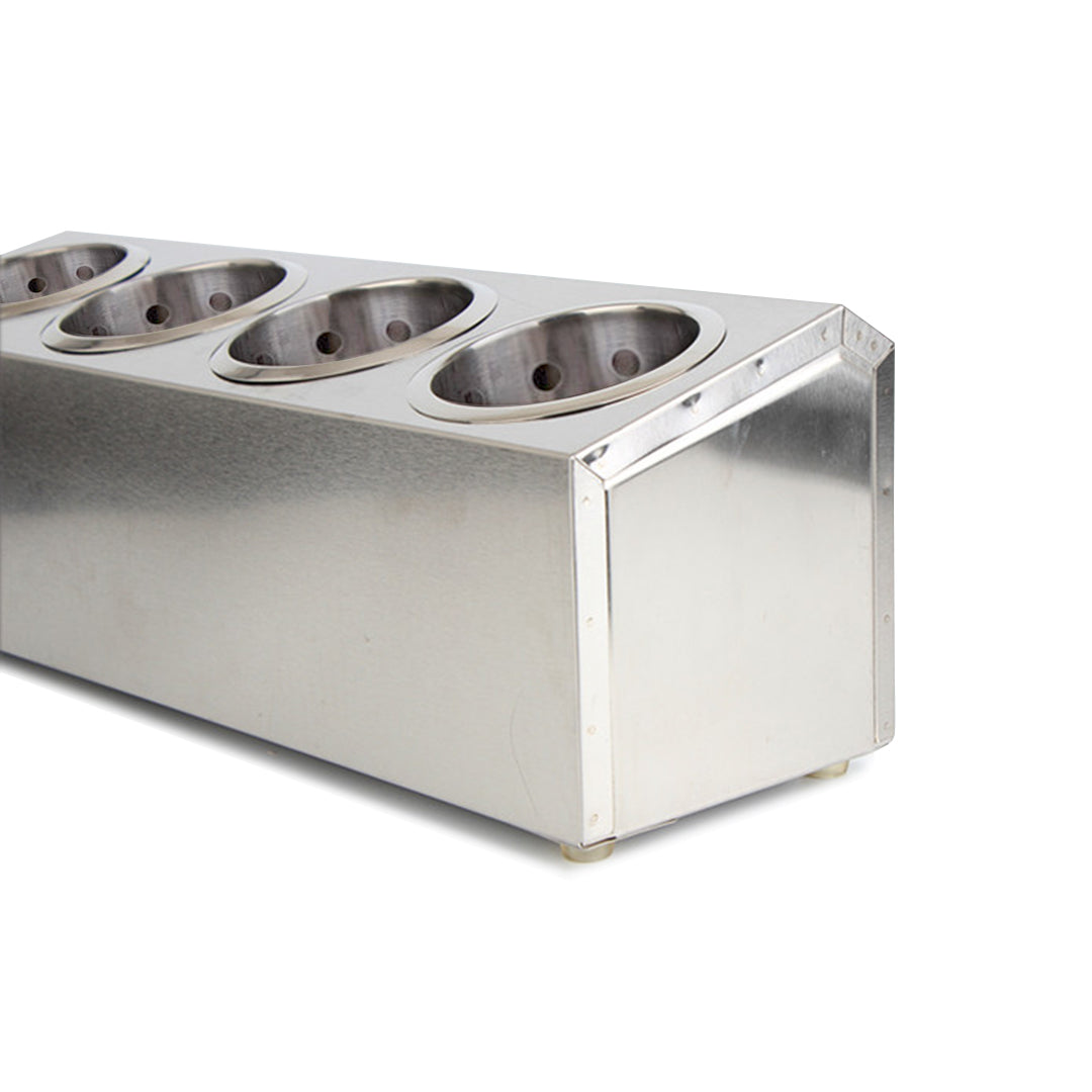 18/10 Stainless Steel Commercial Cutlery Holder with 4 Holes