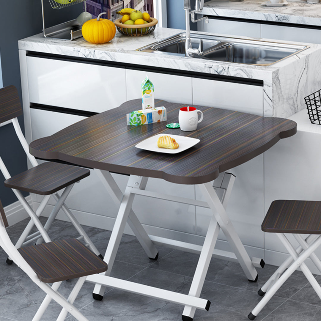 Black Minimalist Cat Ear Foldable Portable Table