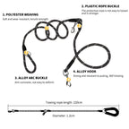 220cm Black Multifunction Pet Leash