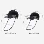 Outdoor Protective Hat Full Face HD Shield Cover Kids Black