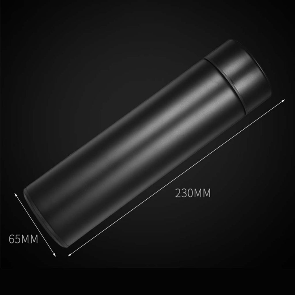 500ML Smart Thermometer Bottle Vacuum Flask Black