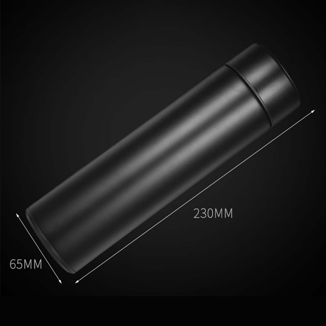 500ML Smart Thermometer Bottle Vacuum Flask Black