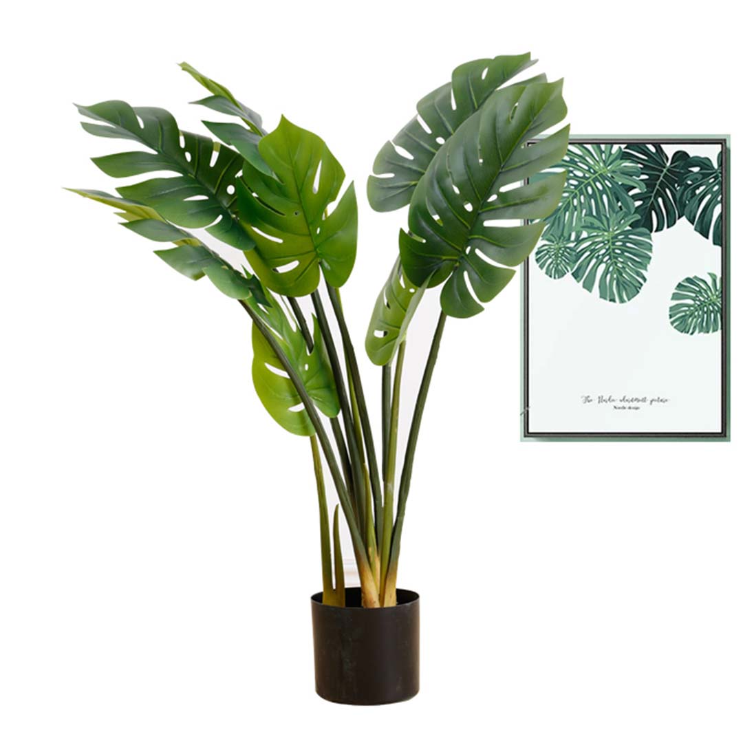 93cm Artificial Potted Turtle Back Plant