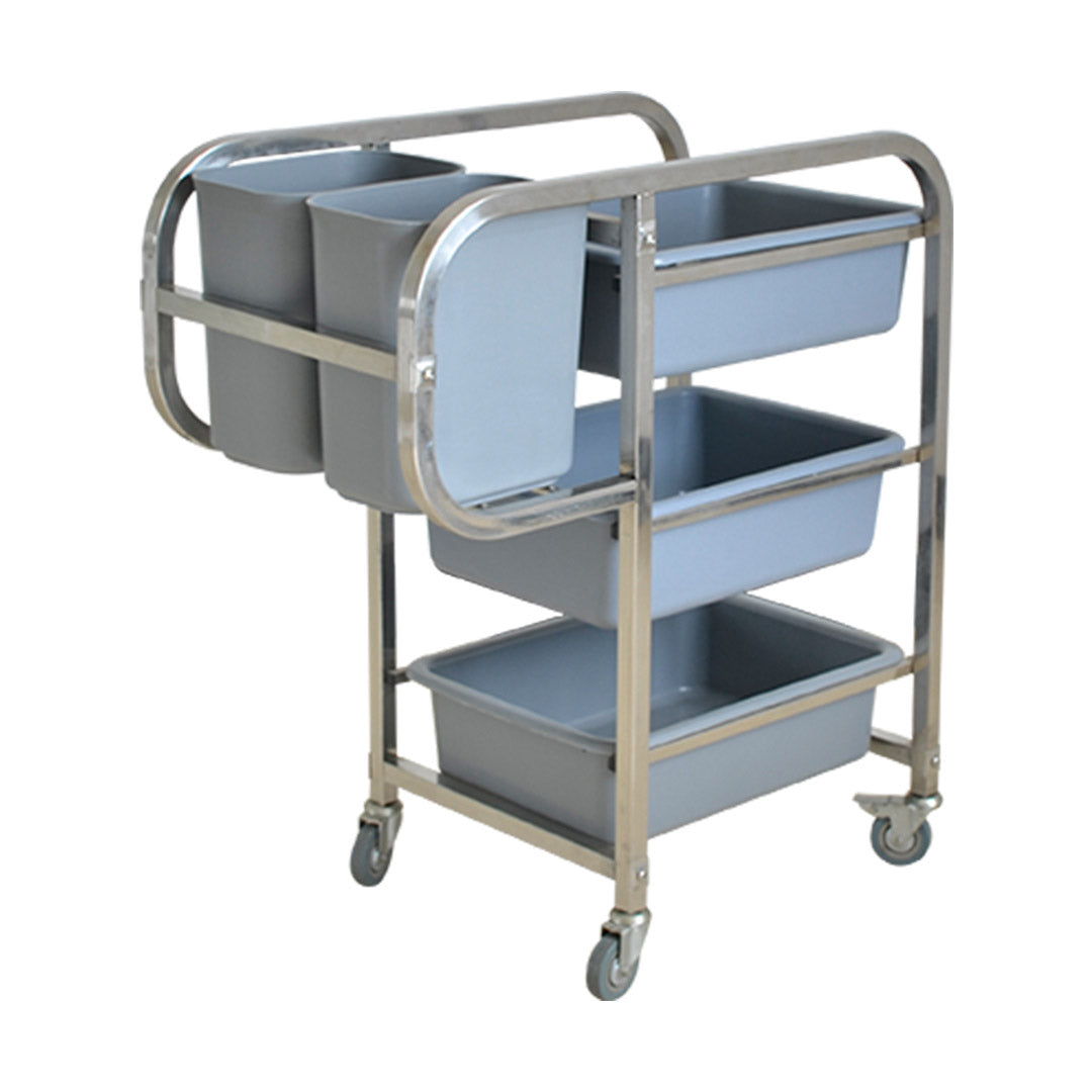82x43x92cm Square 3 Tier Food Trolley Food Waste