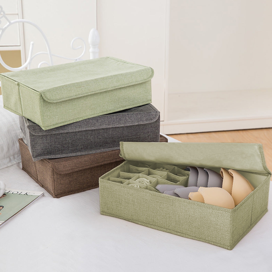 Green Flip Top Underwear Storage Box