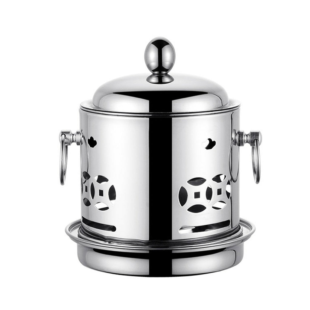 Stainless Steel Single Asian Hot Pot with Lid