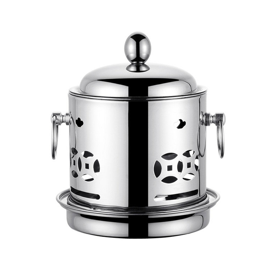 Stainless Steel Single Asian Hot Pot with Lid