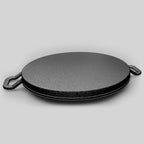 28cm Ribbed Cast Iron Frying Pan Skillet