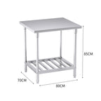 Commercial Catering Stainless Steel Work Bench 80*70*85cm