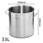 33L Top Grade 18/10 Stainless Steel Stockpot No Lid
