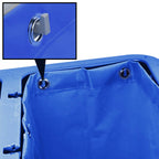3 Tier Multifunction Janitor Cart and Bag with Lid Blue