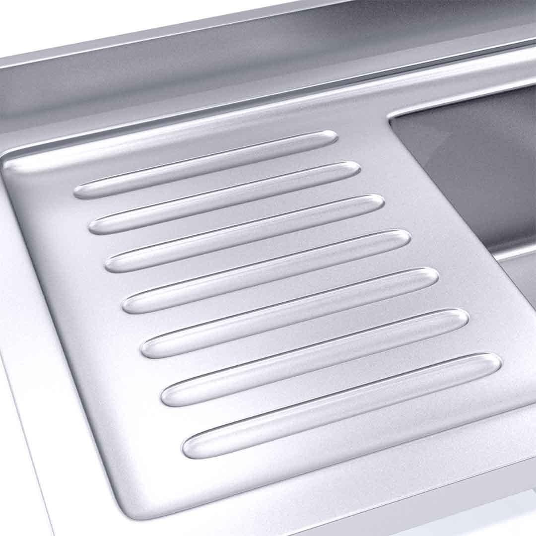 Commercial Stainless Steel Left Single Sink Work Bench 120*70*85cm