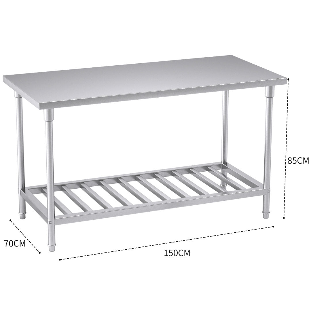Commercial Catering Stainless Steel Work Bench 150*70*85cm