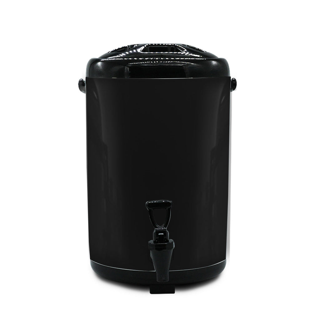 8L Stainless Steel Milk Tea Barrel with Faucet Black