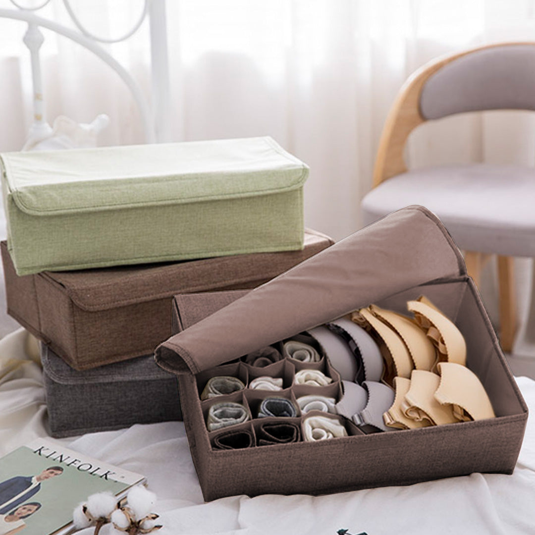 Coffee Flip Top Underwear Storage Box