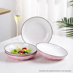 Pink Ceramic Dinnerware Set of 12