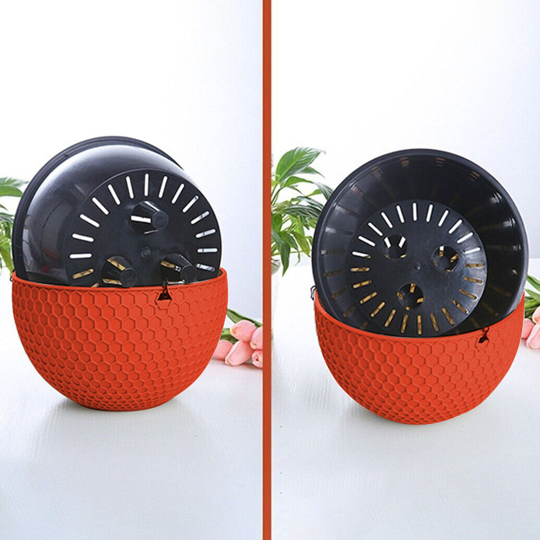 Red Medium Hanging Flower Pot